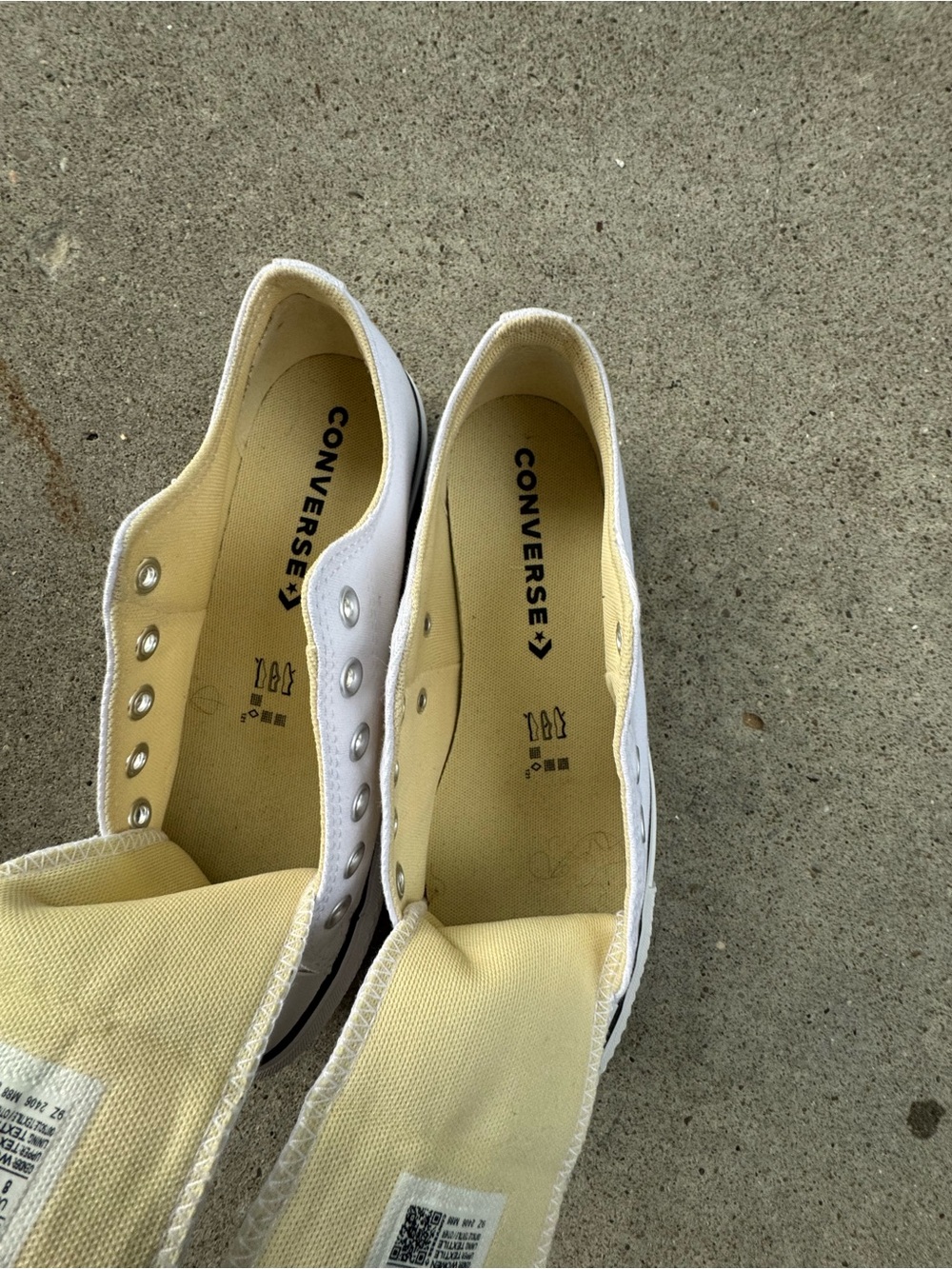 Converse Chuck Taylor All Star White Slip-On Sneakers Women’s 8 - Picture 3 of 6